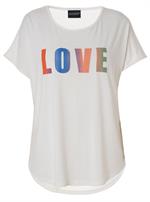 Gozzip - Gitte T-shirt, Off White Love Print